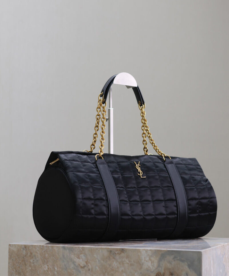 Saint Laurent Gloria In Quilted Nylon Black